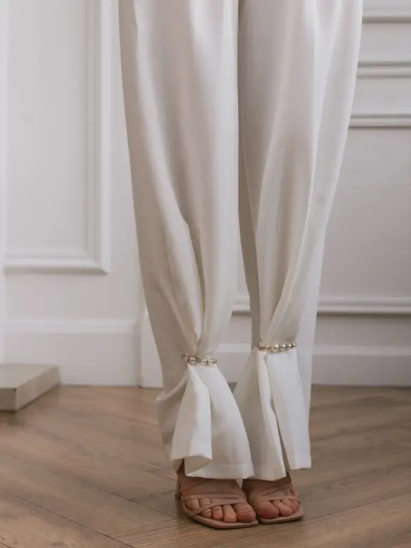 Булавка &laquo;Три жемчужины&raquo;, 6 см, белая в золоте