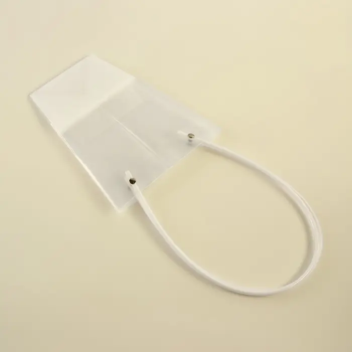 Сумка для цветов прозрачная, влагостойкая, белая, 20&times;17&times;10 см