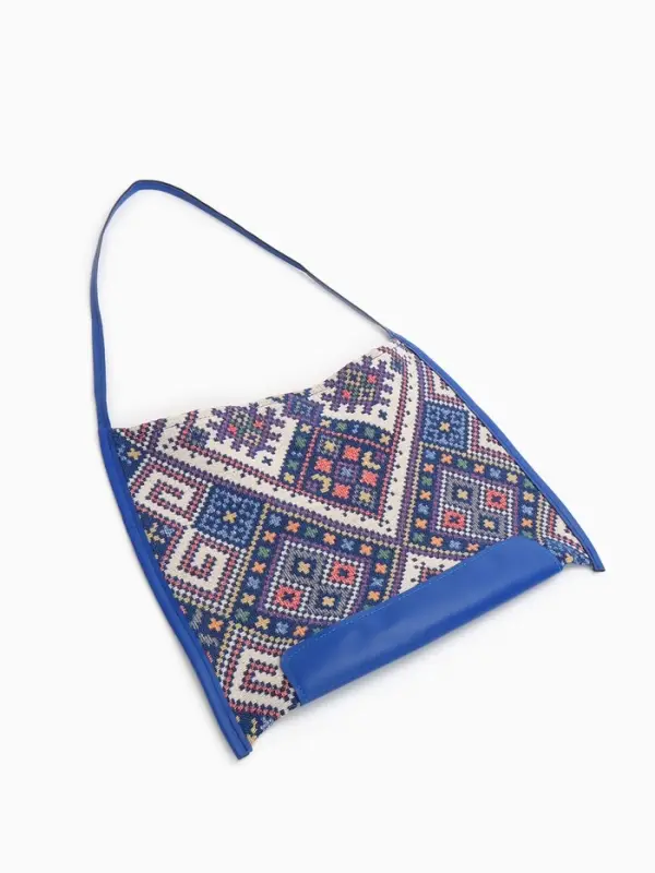 Сумка - шоппер женская на магните, 35&times;6&times;29 см, синяя