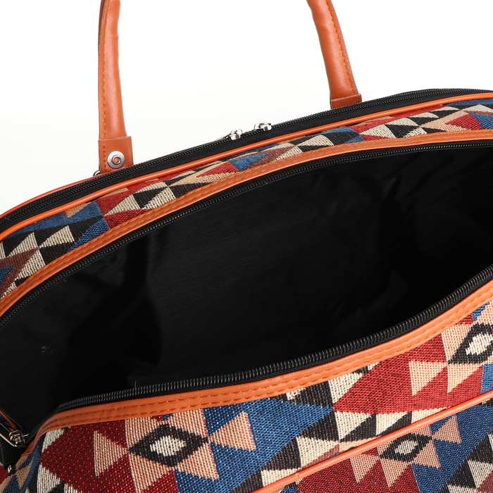 Сумка дорожная женская, 2 отдела на молниях, длинный ремень, цвет разноцветный Сумка дорожная женская, 2 отдела на молниях, длинный ремень, цвет разноцветный