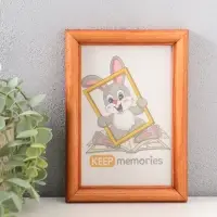 Фоторамка дерево 10х15 см, орех №1 (пластиковый экран)