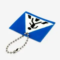 Светоотражающий элемент &laquo;Пешеходный переход&raquo;, двусторонний, 4.8&times;4.8 см, синий