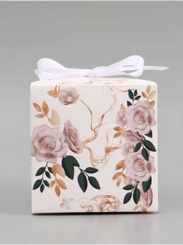 Коробка подарочная складная, упаковка, &laquo;8 марта, золотой&raquo;, 12&times;12&times;12 см