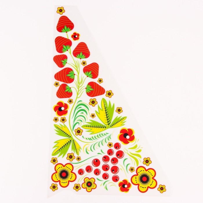 Термотрансфер «Хохлома ягодки», уголок справа, 20 х 35 см, набор 10 шт. Термотрансфер «Хохлома ягодки», уголок справа, 20 х 35 см, набор 10 шт.