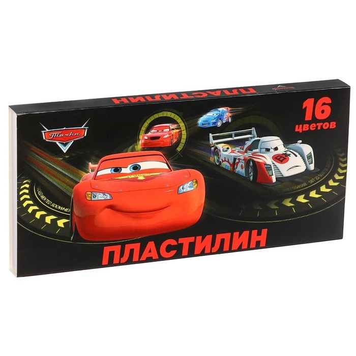 Пластилин 16 цветов 240 г Пластилин 16 цветов 240 г "Тачки"