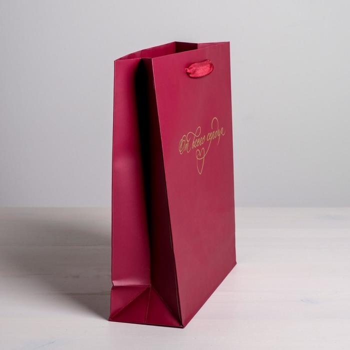 Пакет подарочный ламинированный вертикальный, упаковка, «От всего сердца», ML 23 х 27 х 11,5 см