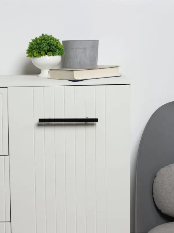 Ручка-рейлинг квадрат CAPPIO, м/о 128 мм, L=200 мм, цвет черный