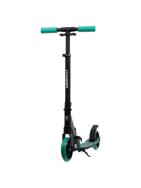 Самокат городской GRAFFITI Comfort Lux 145, колёса PU 145 мм, с передним амортизатором, ABEC 9 Carbon
