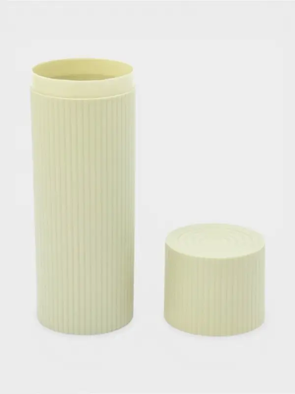 Футляр для зубной щётки и пасты &laquo;Рифлёный&raquo;, 19.2&times;6 см, зелёный