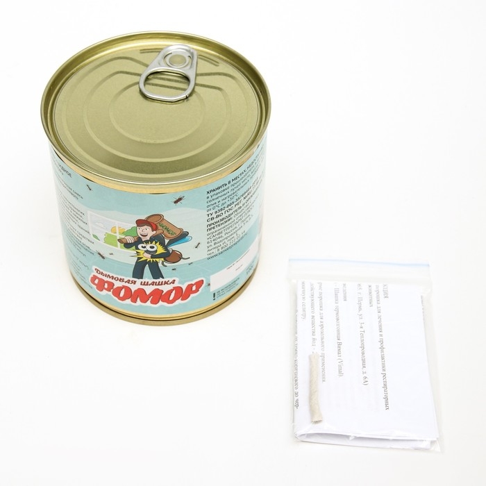 Средство инсектоакарицидное, дымовая шашка Средство инсектоакарицидное, дымовая шашка "Фомор", 100 гр