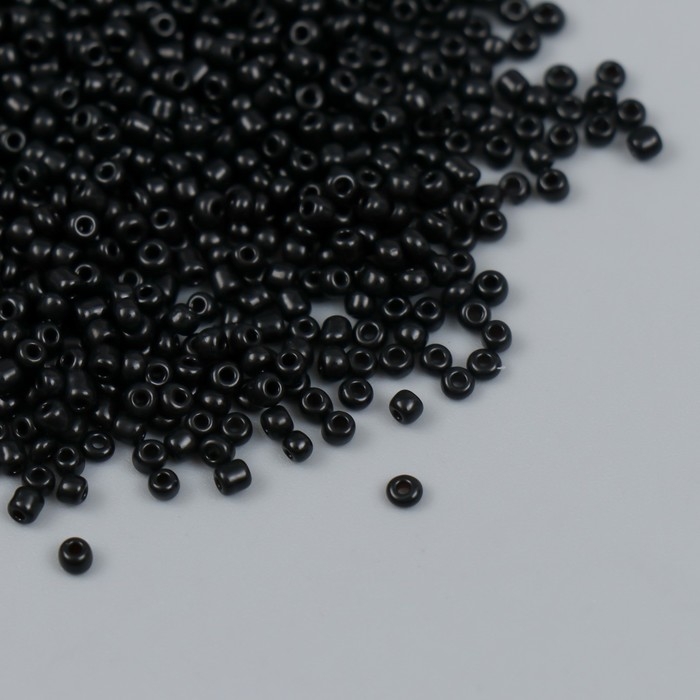 Бисер стекло 12/0  Бисер стекло 12/0 "Чёрный" 450 гр