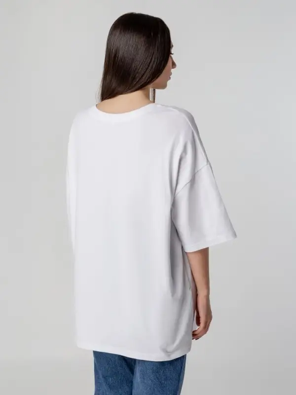 Футболка унисекс оверсайз Crosstown, белая, размер S Футболка унисекс оверсайз Crosstown, белая, размер S