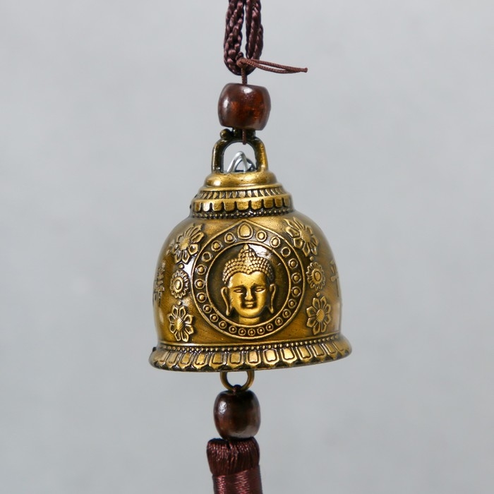 Колокольчик металл  Колокольчик металл "Голова Будды" 4,8х4,8х32 см