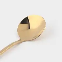 Ложка чайная Magistro Desire, длина 13 см, нержавеющая сталь, золотистая