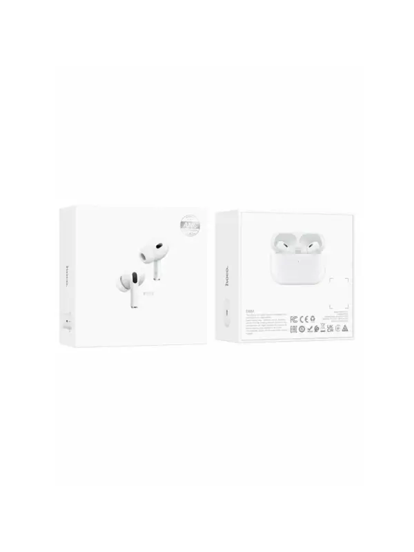 Наушники беспроводные Hoco EW51, TWS, вакуумные, Bluetooth 5.3, 30/300 мАч, шумоподавление, белые