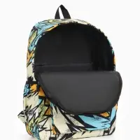 Рюкзак школьный, на молнии, три наружных кармана, 30&times;13&times;42 см, разноцветный