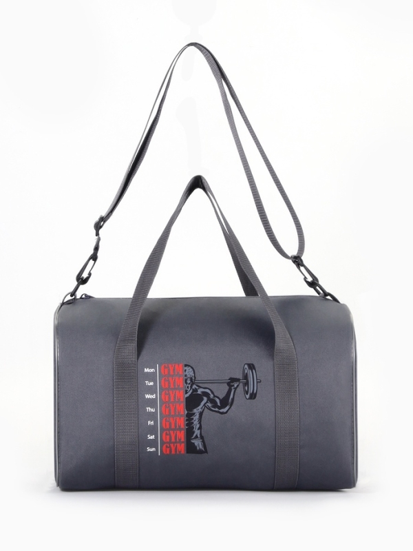 Сумка спортивная мужская, TEXTURA, маленький размер, цвет серый