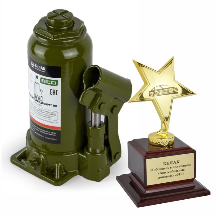 Домкрат гидравлический  Домкрат гидравлический "БелАК" ECO БАК.70017, подъем/подхват 390/195 мм, 10 т