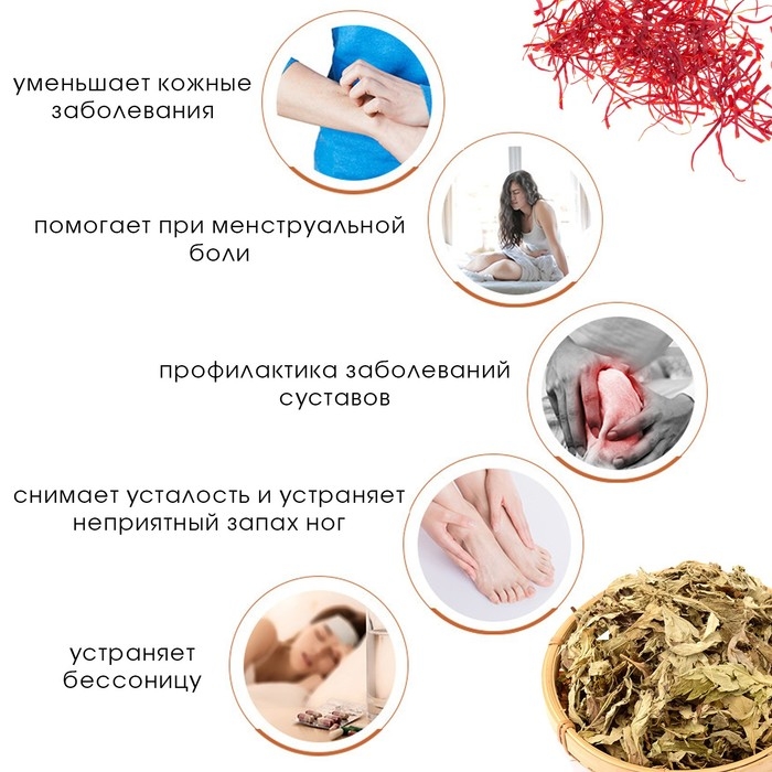 Травяной сбор для запарки ног  Травяной сбор для запарки ног "Полынь и камелия", набор 5 шт