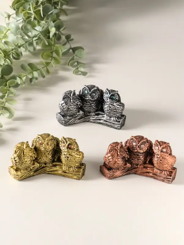 Сувенир Три совы, микс, 5,5х9х4см