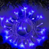 Гирлянда &laquo;Нить&raquo; 2 м, IP20, прозрачная нить, 20 LED, 2 режима, батарейки AAх3 (нет в комплекте), свечение синее