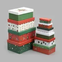 Коробки подарочные набор 10 в 1 &laquo;Радость Нового Года&raquo;, 30&times;19&times;11.5 - 12&times;6.5&times;4 см