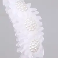 Ободок для волос белый, цветы, 10 см, Коты аристократы