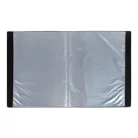 Папка с 20 вкладышами А3, 800 мкм, Calligrata, текстура &laquo;песок&raquo;, чёрная