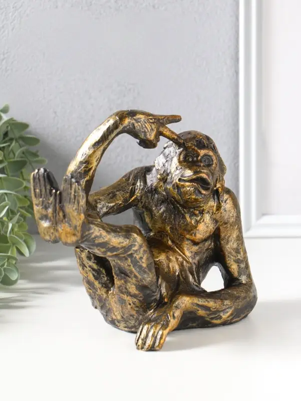 Держатель для книг полистоун "Шимпанзе показывает жест - победа" 19х10х16,5 см