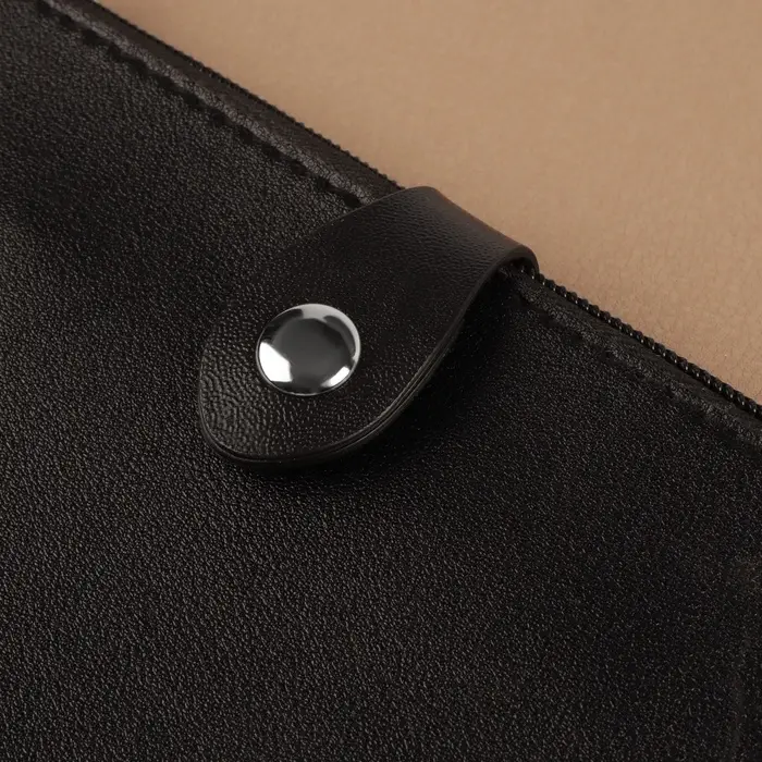 Застёжка для сумки, пришивная, на кнопке, 9.2×2.5 см, цвет чёрный, серебряный Застёжка для сумки, пришивная, на кнопке, 9.2×2.5 см, цвет чёрный, серебряный