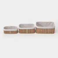 Корзины для хранения Naturel, прямоугольные, 3 шт.: от 22&times;12&times;8 см до 30&times;20&times;12 см