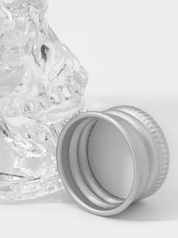 Баночка для специй &laquo;Череп. Хэллоуин&raquo;, 50 мл, 6&times;4.5&times;9 см, с металлической крышкой, стекло, прозрачная