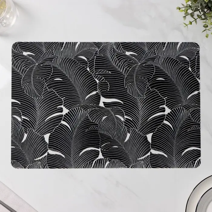 Салфетки сервировочные на стол &laquo;Мираж&raquo;, 4 шт., 30&times;45 см, чёрные