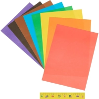 Бумага цветная А4,16л.8цв.немелованая,в папке Луч Школа творчества 1790-08