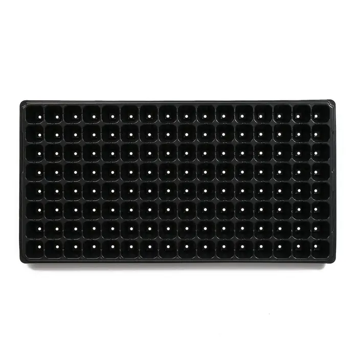 Кассета для выращивания рассады Greengo на 128 ячеек, по 15 мл, пластиковая, чёрная, 54×28×5 см
