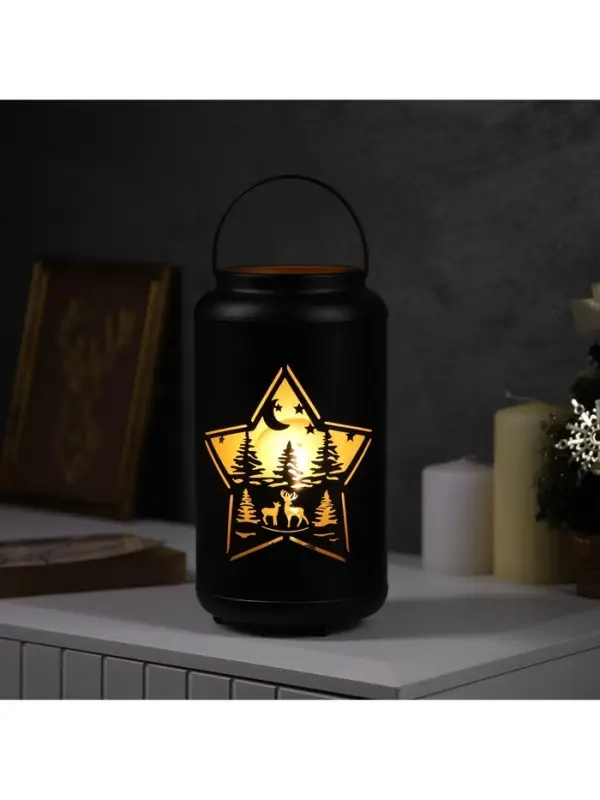 Светодиодная фигура &laquo;Звездная ночь&raquo;, 12.3&times;23 см, 1 LED, от батареек АААх3, свечение тёплое белое