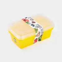 Набор контейнеров для заморозки BEROSSI Zip, 3 шт., 1 л, пластик, желтый