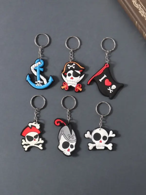 Брелок резина  Брелок резина "Пираты" МИКС 3,5х4,8 см