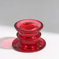 Подсвечник стеклянный &laquo;Бен&raquo;, 5.5&times;5.5&times;3.5 см, d=2.2 см