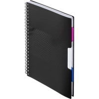 Бизнес-тетрадь А4,140л,кл,спир,пласn.обл,2разд Attache DIGITAL черн 876745