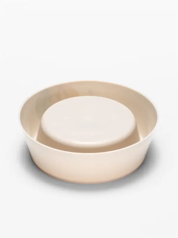 Миска  Миска "Мур-мяу" для кошек 0,3 л, 14,5 x 14,5 x 4 см, светло-бежевый