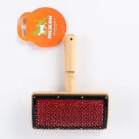 Щётка - пуходёрка &laquo;Премиум&raquo;, основание 120&times;60 мм, широкая с каплями, дерево