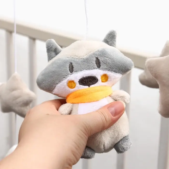 Мобиль музыкальный на кроватку Крошка Я &laquo;Енотик&raquo;, заводной, мягкие игрушки