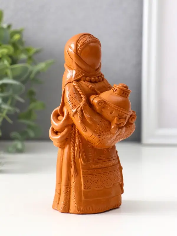 Фигура «Берегиня Дуняша», 13×6×6 см, красная глина