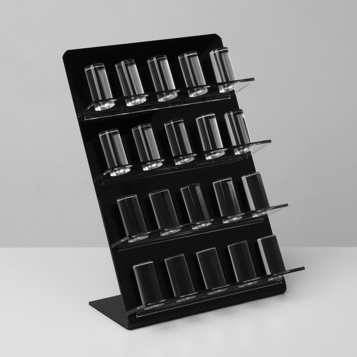 Подставка под кольца 4 ряда, 20 мест, 16&times;8&times;23,5