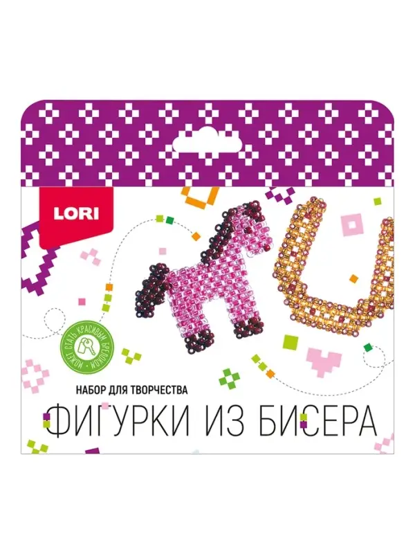 Фигурки из бисера. Брелоки "Лошадка, подкова" Бис-107