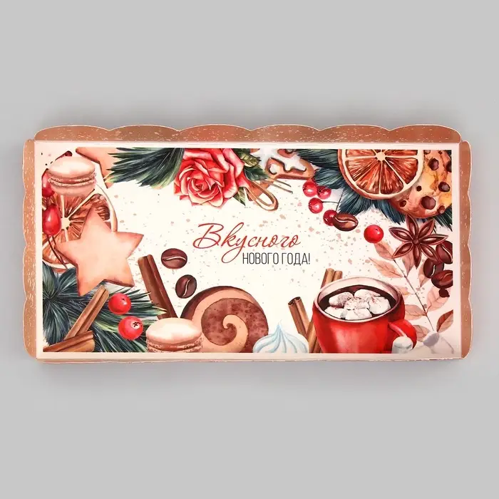 Коробка для печенья, «Волшебных мнгновений», 10.5×20×3 см, Новый год Коробка для печенья, «Волшебных мнгновений», 10.5×20×3 см, Новый год