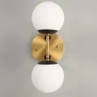 Люстра &laquo;Донна&raquo; 2&times;40 Вт Е27 черный/латунь 37&times;15&times;25 см