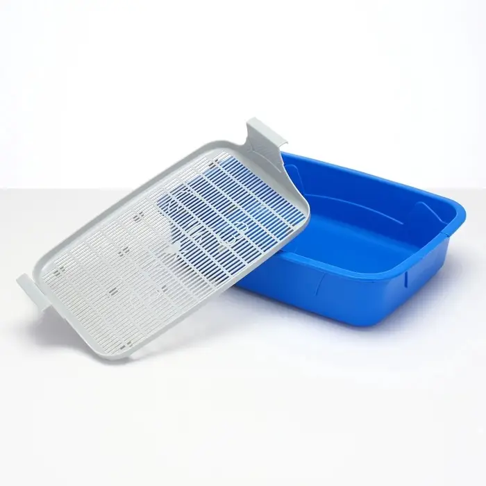 Туалет с сеткой, 44&times;33&times;11.5 см, синий, серый