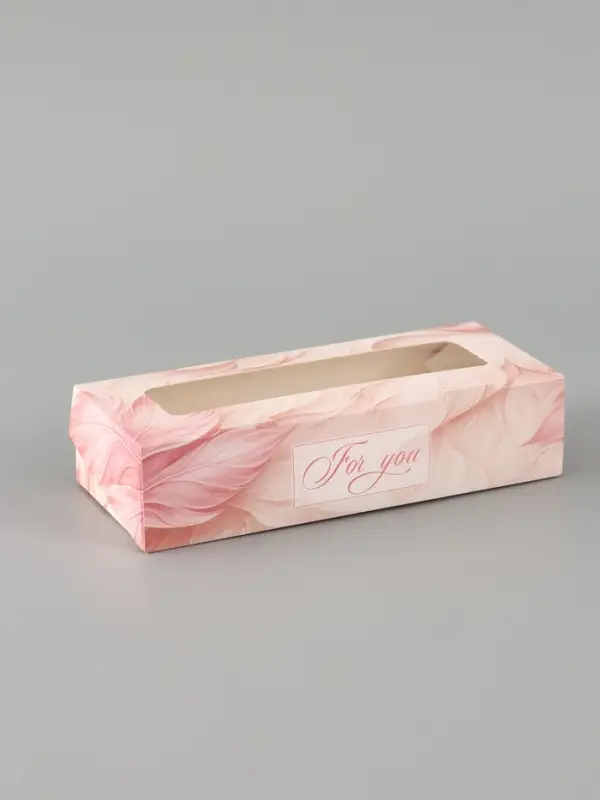 Коробка подарочная с окном &laquo;Для тебя&raquo;, 17&times;7&times;4 см, самосборная